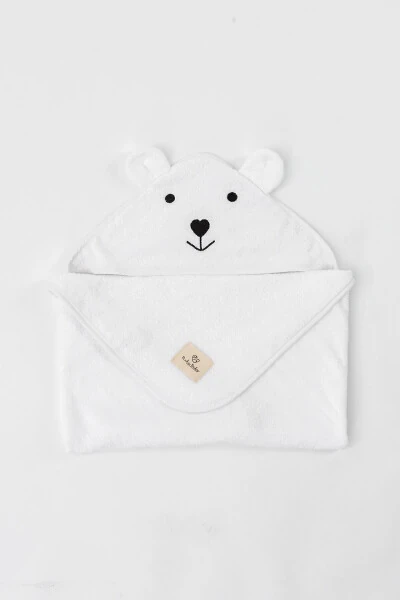 Baby Swaddle Towel - Natural Bamboo and Pure Cotton Blend with Hood - 16