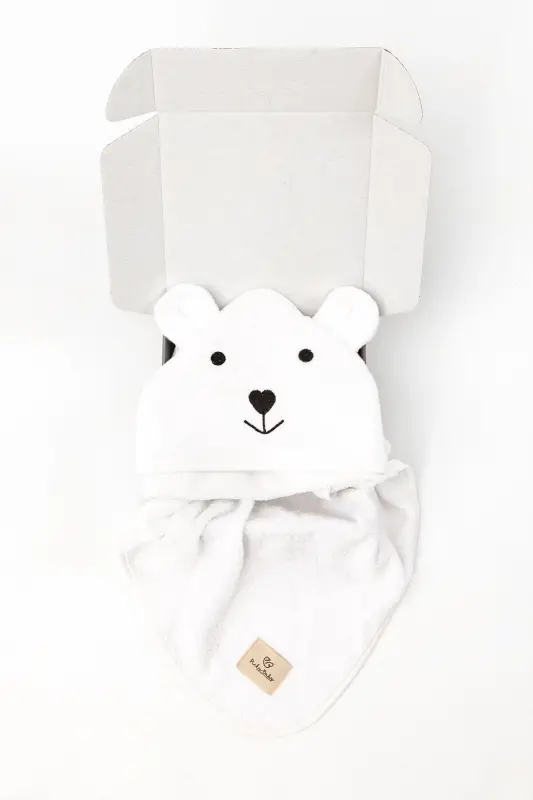 Baby Swaddle Towel - Natural Bamboo and Pure Cotton Blend with Hood - 4