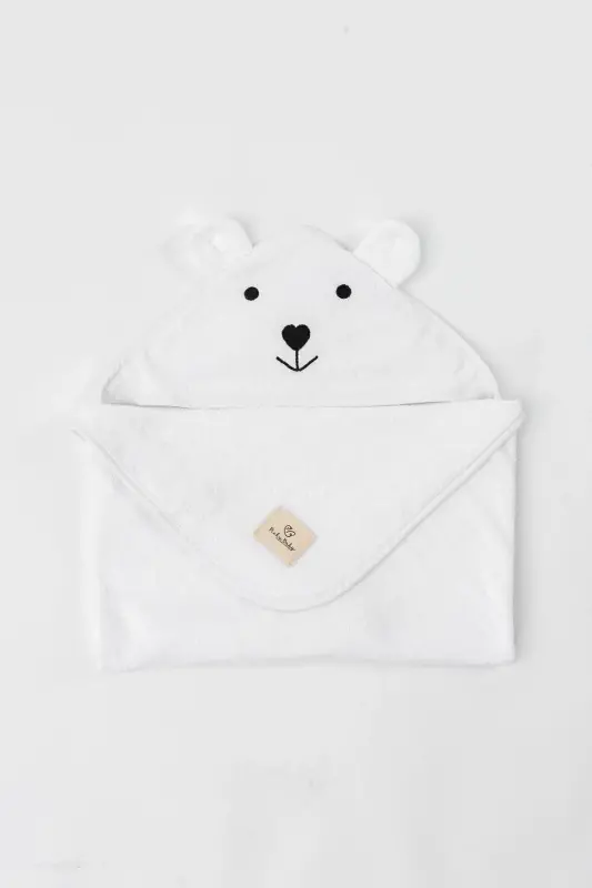 Baby Swaddle Towel - Natural Bamboo and Pure Cotton Blend with Hood - 6