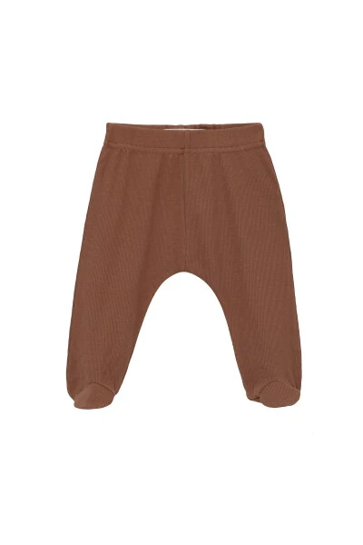 Baby Tights with Booties - SAND MOTHER