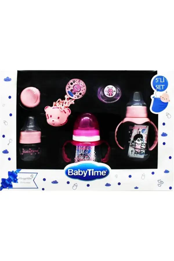 Baby Time Baby Gift Set 5 Pieces - Pink - 1