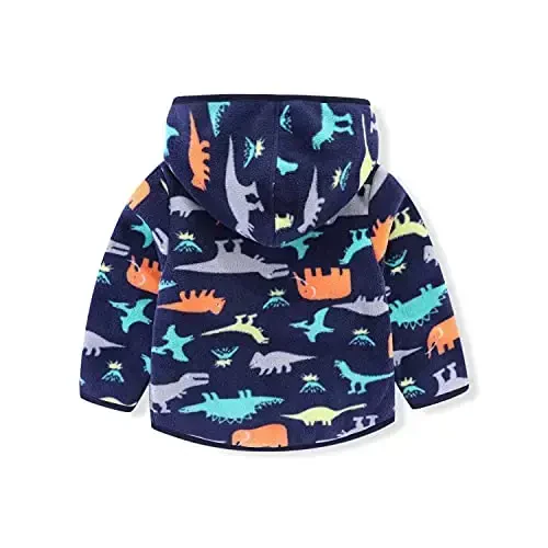 Baby Toddler Boys Girls Sherpa Fleece Lined Jacked Sweatshirt Fall Winter Autumn Warm Clothes with Hoodie - 6