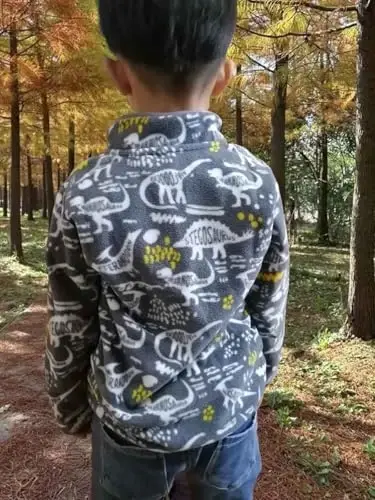 Baby Toddler Boys Girls Sherpa Fleece Lined Jacked Sweatshirt Fall Winter Autumn Warm Clothes with Hoodie - 3