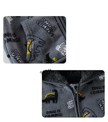 Baby Toddler Boys Girls Sherpa Fleece Lined Jacked Sweatshirt Fall Winter Autumn Warm Clothes with Hoodie - 5