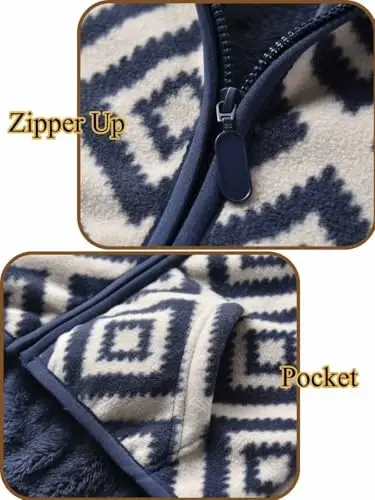 Baby Toddler Boys Girls Sherpa Fleece Lined Jacked Sweatshirt Fall Winter Autumn Warm Clothes with Hoodie - 5