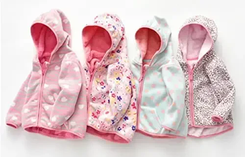 Baby Toddler Boys Girls Sherpa Fleece Lined Jacked Sweatshirt Fall Winter Autumn Warm Clothes with Hoodie - 6