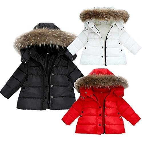 Baby Toddler Boys Girls Winter Jacket Coat Warm Clothes 1-6 Years Old Kids Fashion Long Sleeve Hoodie Outerwear - 2