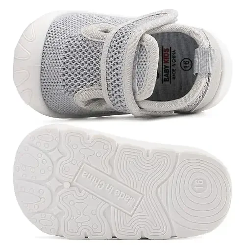 Baby Toddler Girls Boys Shoes Lightweight Breathable for Non Slip Infant First Walking Shoes Outdoor Toddlers Sneakers 6 9 12 18 24 Months - BABY (1)