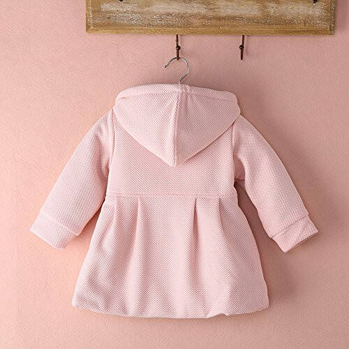 Baby Toddler Girls Fall Winter Trench Coat Wind Hooded Jacket Kids Outerwear - 3