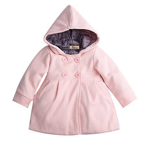 Baby Toddler Girls Fall Winter Trench Coat Wind Hooded Jacket Kids Outerwear - 5