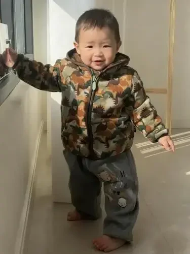 Baby Toddler O'g'il bolalar Qizlar Sherpa Fleece Astarli Kurtka Sviter Kuz Qish Kuzgi Issiq Kiyimlar Kaput bilan 