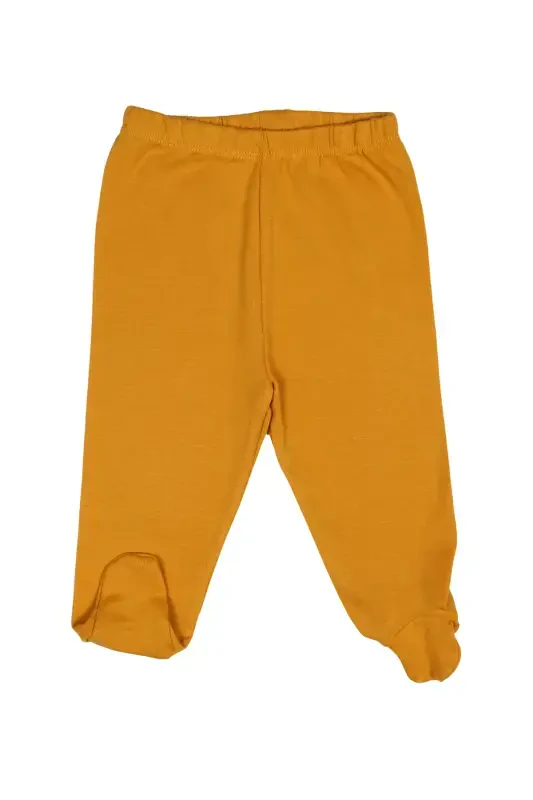 Baby Top and Bottom Set Long Sleeve Snap Bodysuit Footed Bottom 2-Piece 100% Organic Cotton Baby Gift-WhiteNavyYellow - 3