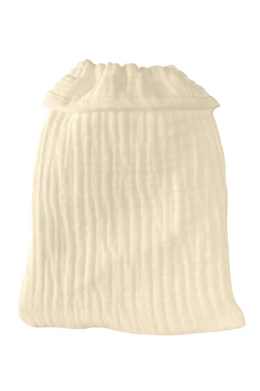 Baby Towel and Washcloth Set - 100% Organic Muslin Bath Washcloth and Towel Set - beige - 6