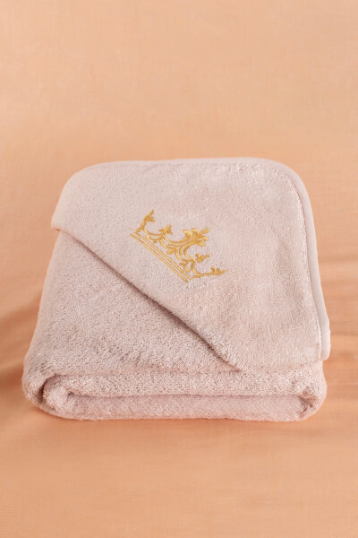 Baby Towel Swaddle and Washcloth Set in a Special Box with Embroidered Bamboo Crown - 4