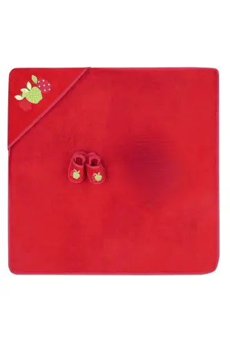 Baby Towel Swaddle Bag Set Apple-RED - 7