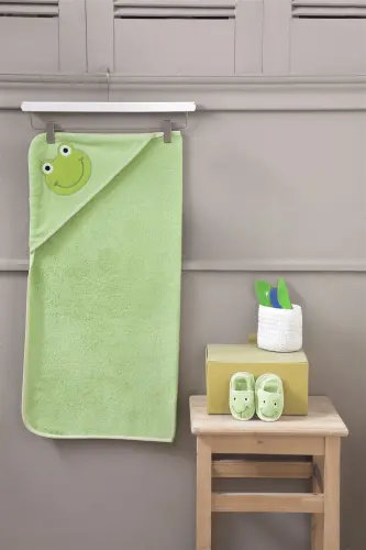 Baby Towel Swaddle Bag Set Frog-GREEN - 6
