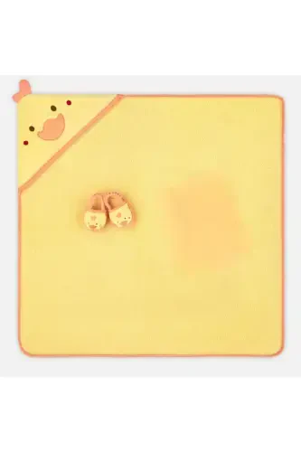 Baby Towel Swaddle Bag Set Little Duck-YELLOW - MIESPIGA (1)