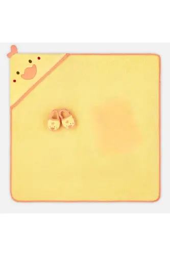 Baby Towel Swaddle Bag Set Little Duck-YELLOW - 2
