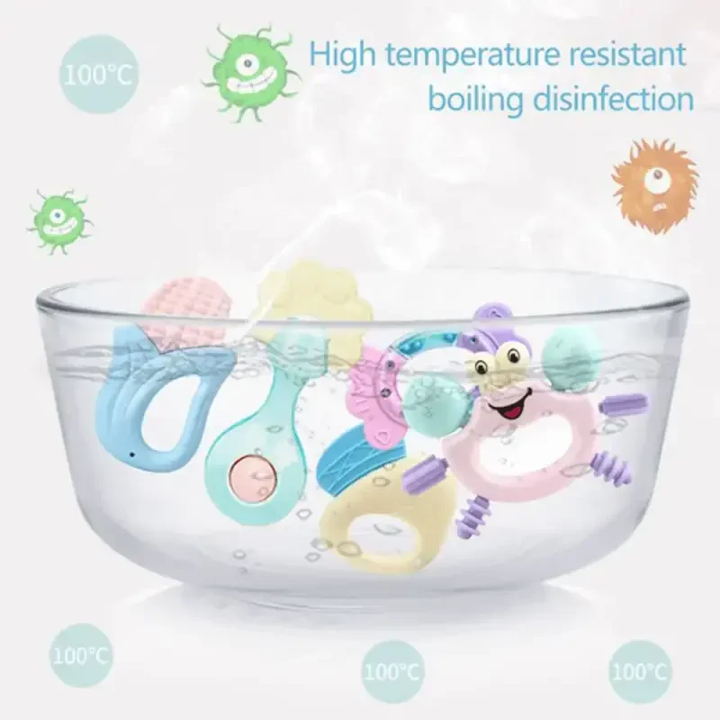 Baby Toys 0-6 Months - Baby Teething Toys for Babies 0-6 Months - Infant Baby Toys 6-12 Months - Rattles Teethers for Babies 0-3-6-12 Months - Baby Boy Girl Shower Gifts - 7