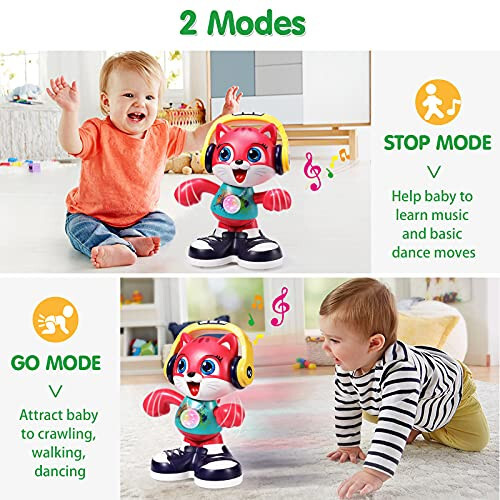 Baby Toys 12-18 Months Dancing Cat Toys for 1 Year Old Boys Girls with Music & Recording Kids Interactive Early Learning Educational Toddler Toys for 1 2 3 Year Old Boys Girls Birthday Xmas Gift - 3
