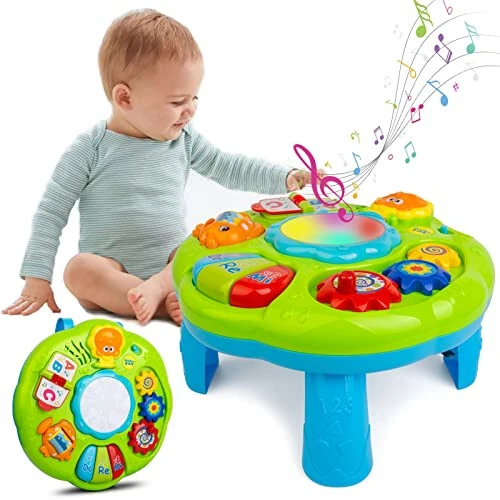 Baby Toys 6-12 Months, Baby Activity Table Center, Musical Toys for Infant Toddler 0 3 6 9 12 18 Months, Boy Girl Toys for 1 2 3 Year Old - 3