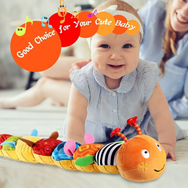 Baby Toys 6-12 Months, Musical Caterpillar Infant Toy with Multi-Sensory Crinkle, Rattle and Textures, Learning Activity Toys Gifts for Newborn 1 2 Year Old Boys Girls - 5