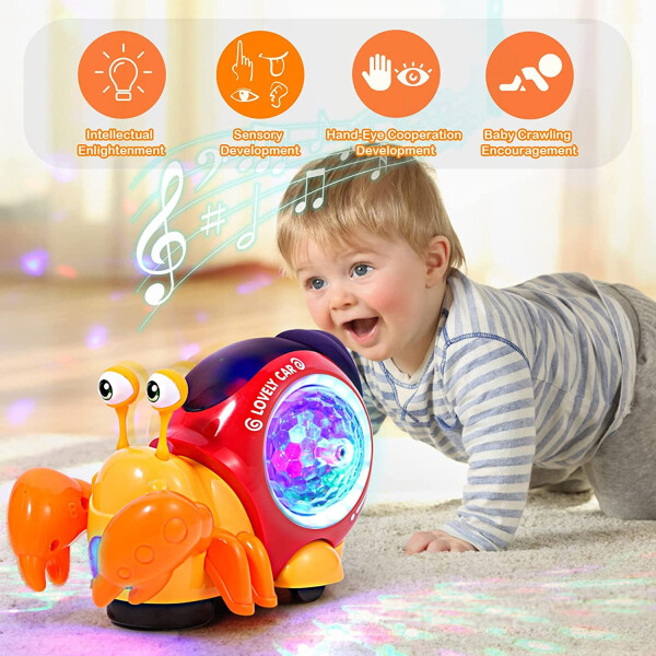 Baby Toys 6-12 Months, Musical Crab Crawling Toys, Educational Learning Toys, Toddler Toys for 12-24 Months - 8