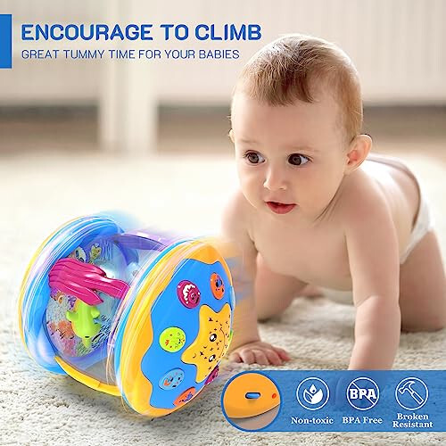 Baby Toys 6 to 12 Months - Musical Projector Rotating Light Up Toys, Tummy Time for Infant 12-18 Months, Learning Toys for Toddler 1 2 3 Years Old, Birthday Gifts for Boys Girls 0-3-6-9-12-18 Months - 5