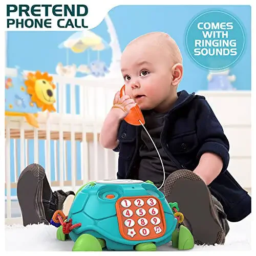 Baby Toys 6 to 12 Months, Musical Turtle Crawling Baby Toys for 12-18 Months, Early Learning Educational Toy with Light & Sound, Birthday Toy for Infant Toddler Boy Girl 7 8 9 10 11 month 1-2 Year Old - 5