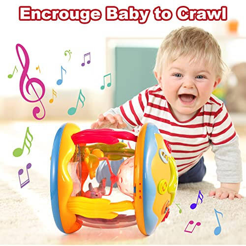 Baby Toys 6 to 12 Months Ocean Projector Baby Light Up Toys Musical Tummy Time Infant Toys 3-6 6-12 12-18 Months 6 7 8 9 Month Old Baby Crawling Toys One Year Old Birthday Gifts Boys Girls - 5