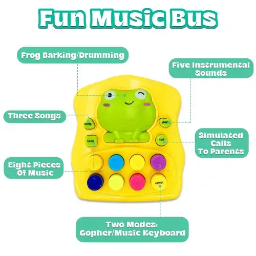 Baby Toys for 6-12 Months, Learning Toys for 1-3 Year Old Boys & Girls, Light-up Musical Busy Board Toy for Toddlers (1-3), Baby Toys for 12-24 Months - 1