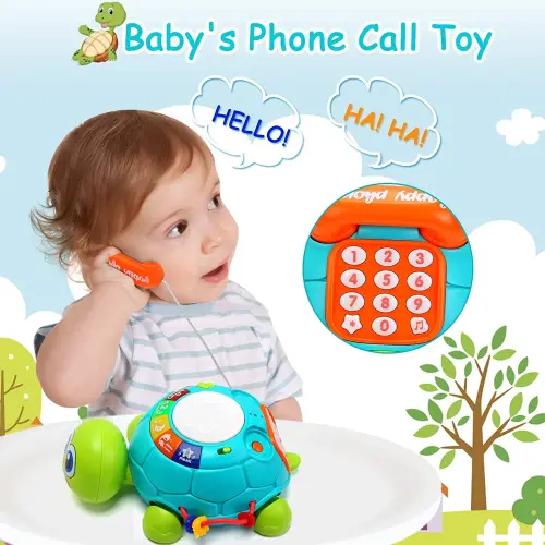 Baby Toys for 6-12 Months, Light & Sound Musical Turtle Crawling Toys for 1 Year Old Boys Girls, Baby Toys for 12-24 Months, Toddler Learning Toys for 1-3 Year Old Boys Girls - 1