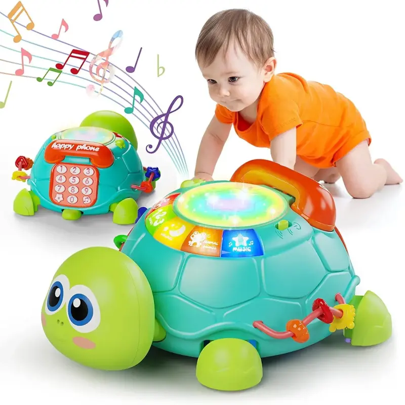 Baby Toys for 6-12 Months, Light & Sound Musical Turtle Crawling Toys for 1 Year Old Boys Girls, Baby Toys for 12-24 Months, Toddler Learning Toys for 1-3 Year Old Boys Girls - 7