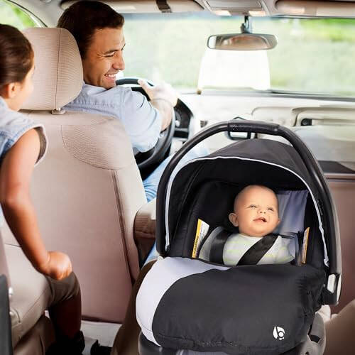 Baby Trend Ally Детское автокресло-переноска для новорожденных с ремнем и дополнительным уютным чехлом для детей до 15 кг, Stormy - 5