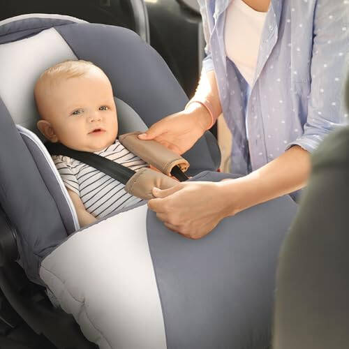 Baby Trend Ally Newborn Baby Infant Car Seat Carrier Travel System with Harness and Extra Cozy Cover for Babies Up to 35 Pounds, Gray Magnolia - 5