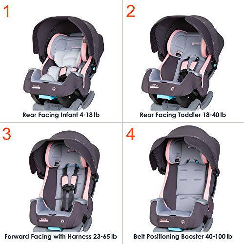 Baby Trend Cover Me™ 4-in-1 Convertible Car Seat, Quartz Pink - 4