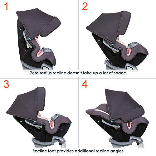 Baby Trend Cover Me™ 4-in-1 Convertible Car Seat, Quartz Pink - 5