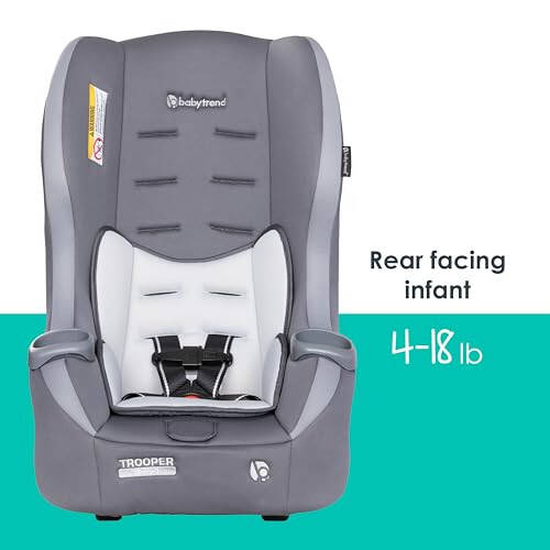 Baby Trend Trooper™ 3-in-1 Convertible Car Seat, Dash Grey - 4