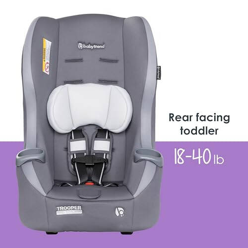 Baby Trend Trooper™ 3-in-1 Convertible Car Seat, Dash Grey - 5