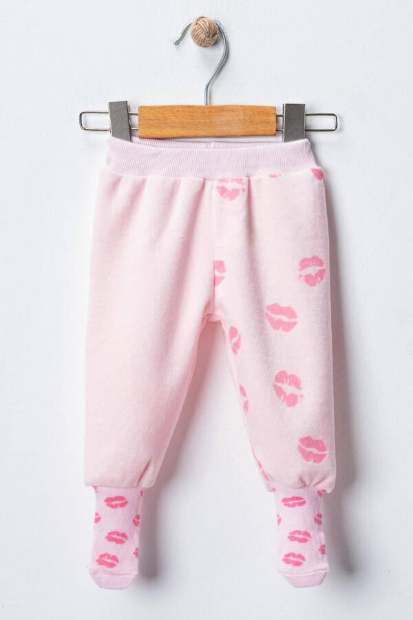 Baby Velvet Lip-Detailed Leggings - 1