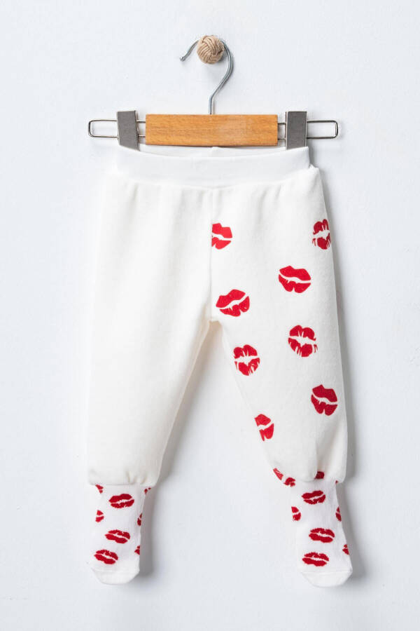 Baby Velvet Lip-Print Leggings - 1