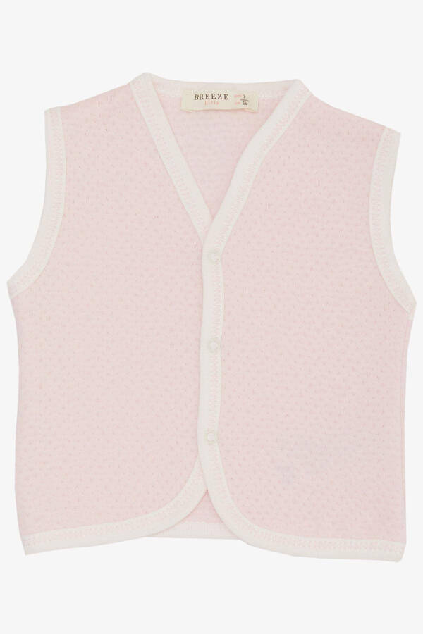 Baby Vest with Snaps (0-9 Months, Pink) - 1