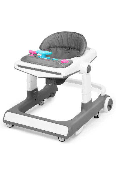 Baby Walker, Adjustable Height, Multifunctional Anti-Tip Over 7-15 Months - 1