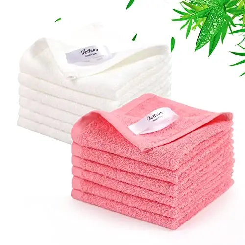 Baby Washcloths 12 Pack, 10x10 inch Heavenly Soft Wash Cloth for Face and Body, Gentle & Safe Pink Face Towel on Sensitive Skin, Baby Essentials Bath Shower Gifts for Girl Infant Kid Toddler Children - 1