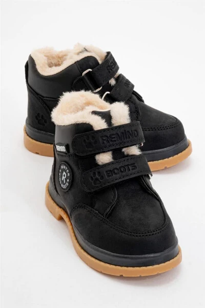 Baby Winter Boots with Fur Lining (Size 22-25) Black - LIGER (1)