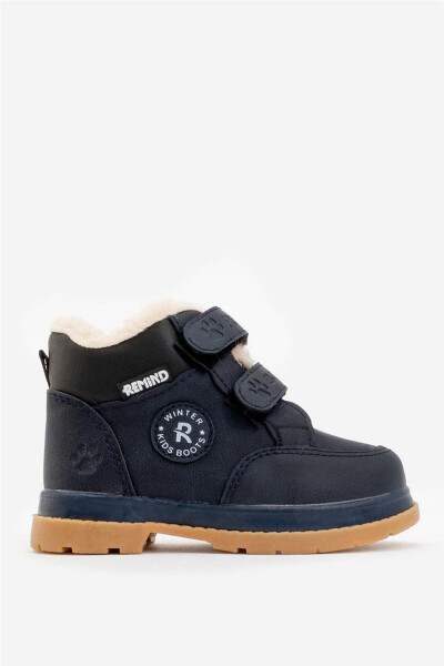 Baby Winter Boots with Fur Lining (Size 22-25) Navy Blue 