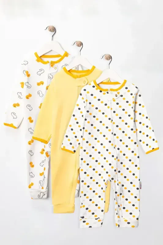 Baby Yellow Chick 3-Piece Romper Set - MIDIRIK