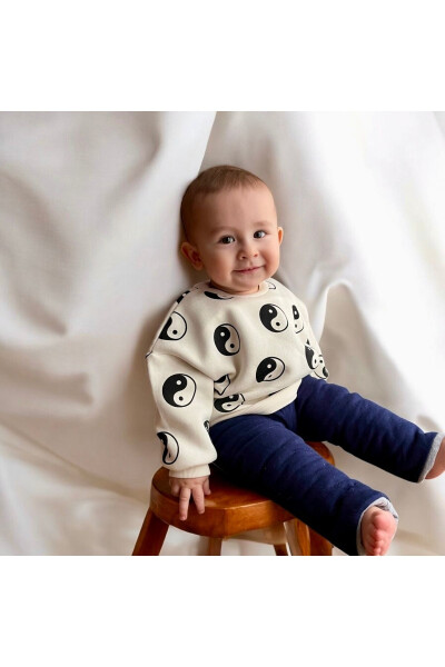 Baby Ying Yang Printed Long Sleeve Sweatshirt - 1