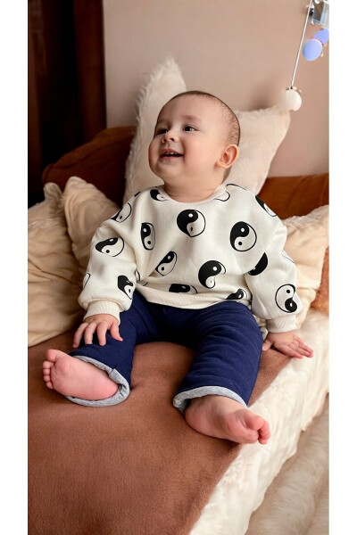 Baby Ying Yang Printed Long Sleeve Sweatshirt - 3