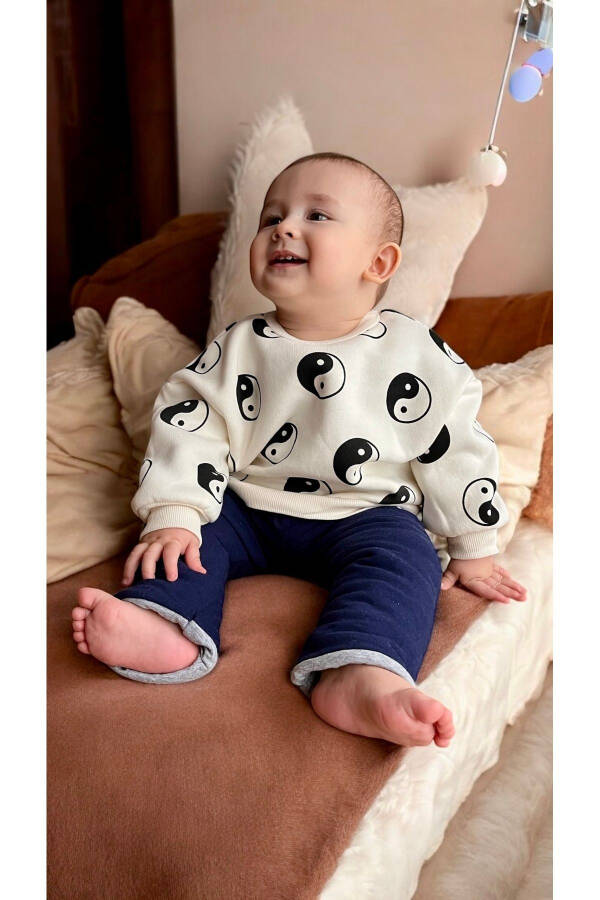 Baby Ying Yang Printed Long Sleeve Sweatshirt - 3